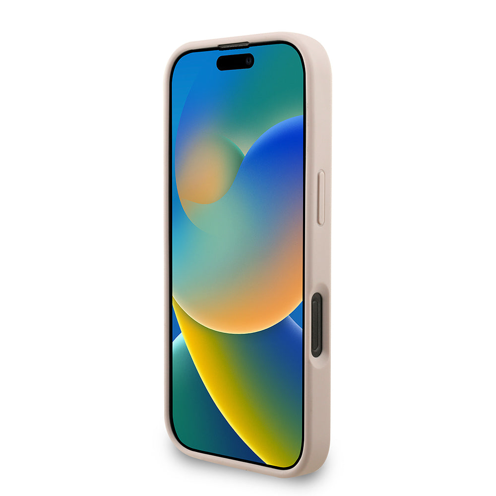 iPhone 16 Pro Kılıf Guess Orjinal Lisanslı M-safe Şarj Özellikli PU Deri Bilek Askı İpli Yazı Logolu Kılıf