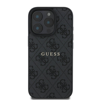 iPhone 16 Pro Kılıf Guess Orjinal Lisanslı M-safe Şarj Özellikli 4G Desenli Yazı Logolu Kılıf