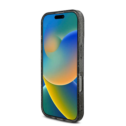 iPhone 16 Pro Kılıf Guess Orjinal Lisanslı M-safe Şarj Özellikli Simli Silikon İnci Bileklikli Kılıf