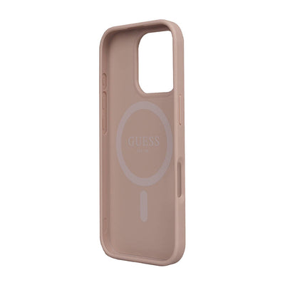 Apple iPhone 16 Pro Kılıf Guess Orjinal Lisanslı Magsafe Şarj Özellikli Small 4G Classic Kapak Kahverengi