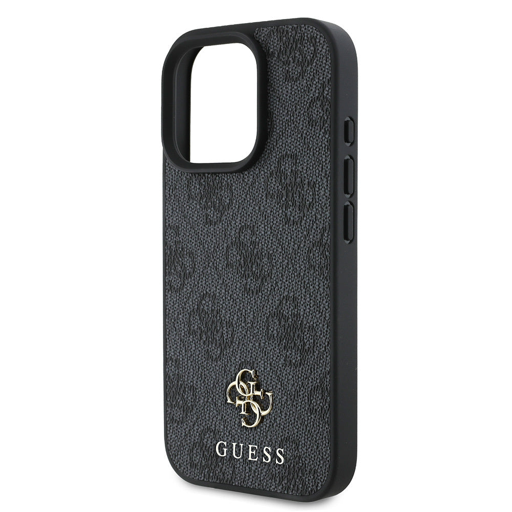 Apple iPhone 16 Pro Kılıf Guess Orjinal Lisanslı Magsafe Şarj Özellikli Small 4G Classic Kapak Kahverengi
