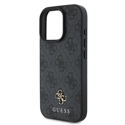 Apple iPhone 16 Pro Kılıf Guess Orjinal Lisanslı Magsafe Şarj Özellikli Small 4G Classic Kapak Kahverengi