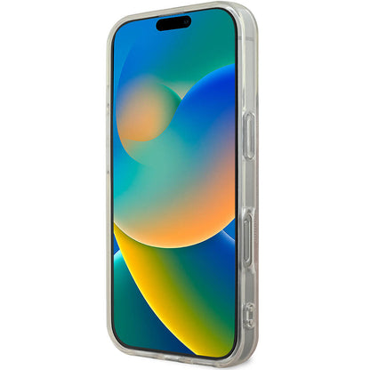 iPhone 16 Pro Kılıf Guess Orjinal Lisanslı M-safe Şarj Özellikli Yazı Logolu 4G Desenli Kılıf