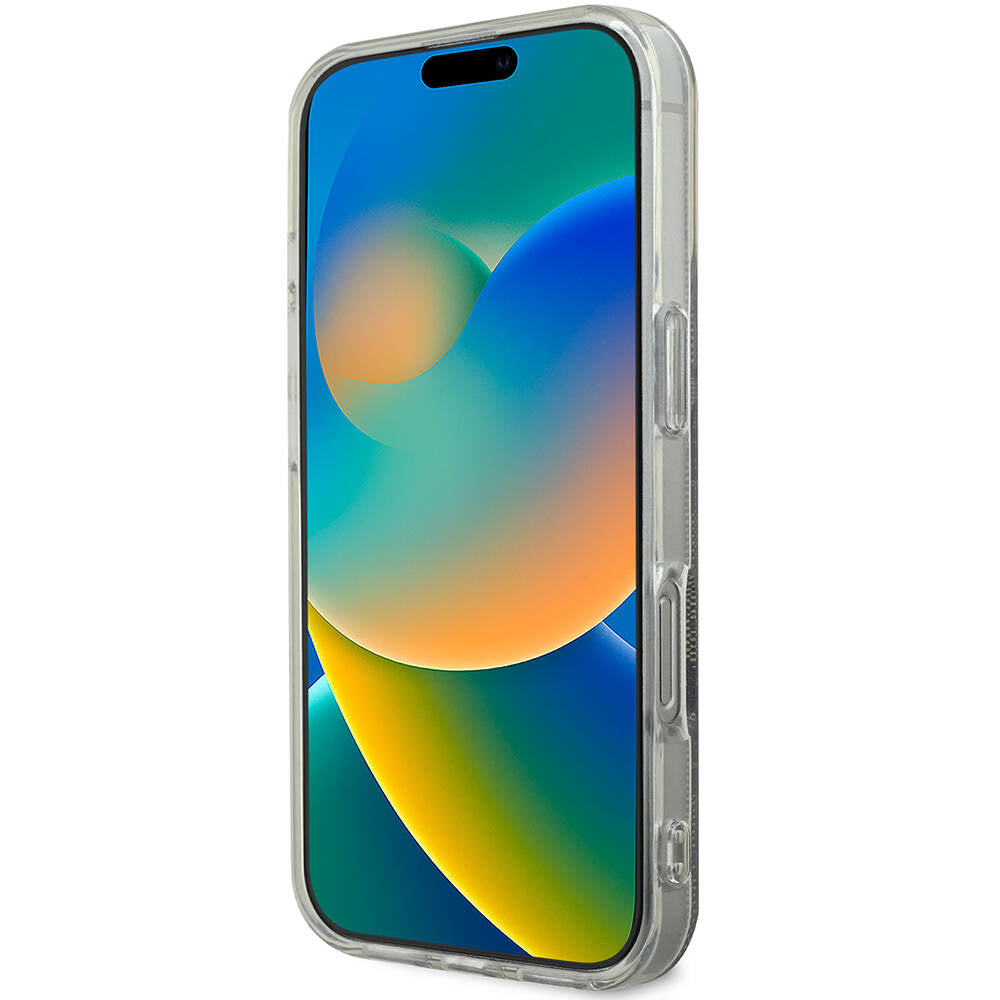 iPhone 16 Pro Kılıf Guess Orjinal Lisanslı M-safe Şarj Özellikli Yazı Logolu 4G Desenli Kılıf