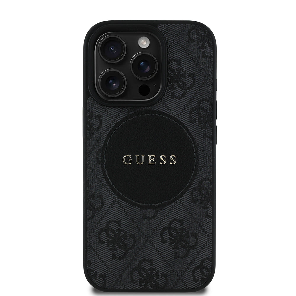 iPhone 16 Pro Kılıf Guess Orjinal Lisanslı M-safe Şarj Özellikli Yazı Logolu Circle Classic Kılıf