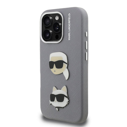 iPhone 16 Pro Kılıf Karl Lagerfeld Orjinal Lisanslı K&C Heads Pin Kılıf