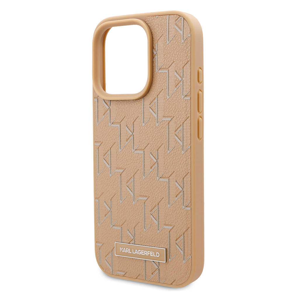 iPhone 16 Pro Kılıf Karl Lagerfeld Orjinal Lisanslı M-safe Şarj Özellikli KL Yazılı Hot Stamp Kılıf