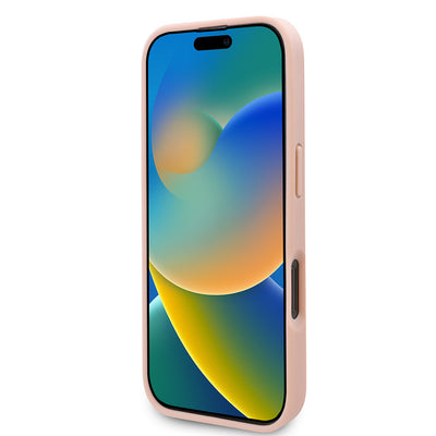 Apple iPhone 16 Pro Kılıf Karl Lagerfeld Orjinal Lisanslı Magsafe Şarj Özellikli KL Yazılı Hot Stamp Kapak Pembe