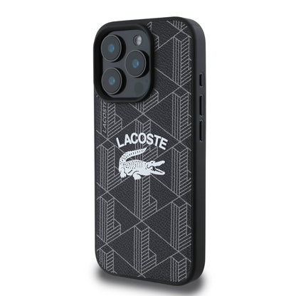 iPhone 16 Pro Kılıf Lacoste Orjinal Lisanslı M-safe Şarj Özellikli Mono Vintage Logo Kılıf