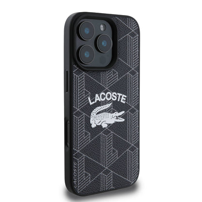 iPhone 16 Pro Kılıf Lacoste Orjinal Lisanslı M-safe Şarj Özellikli Mono Vintage Logo Kılıf