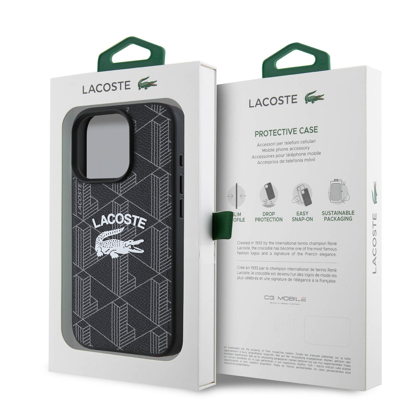 iPhone 16 Pro Kılıf Lacoste Orjinal Lisanslı M-safe Şarj Özellikli Mono Vintage Logo Kılıf