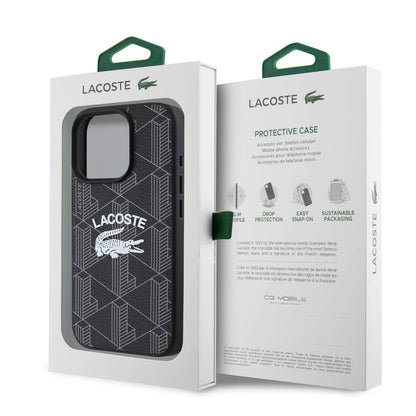 iPhone 16 Pro Kılıf Lacoste Orjinal Lisanslı M-safe Şarj Özellikli Mono Vintage Logo Kılıf