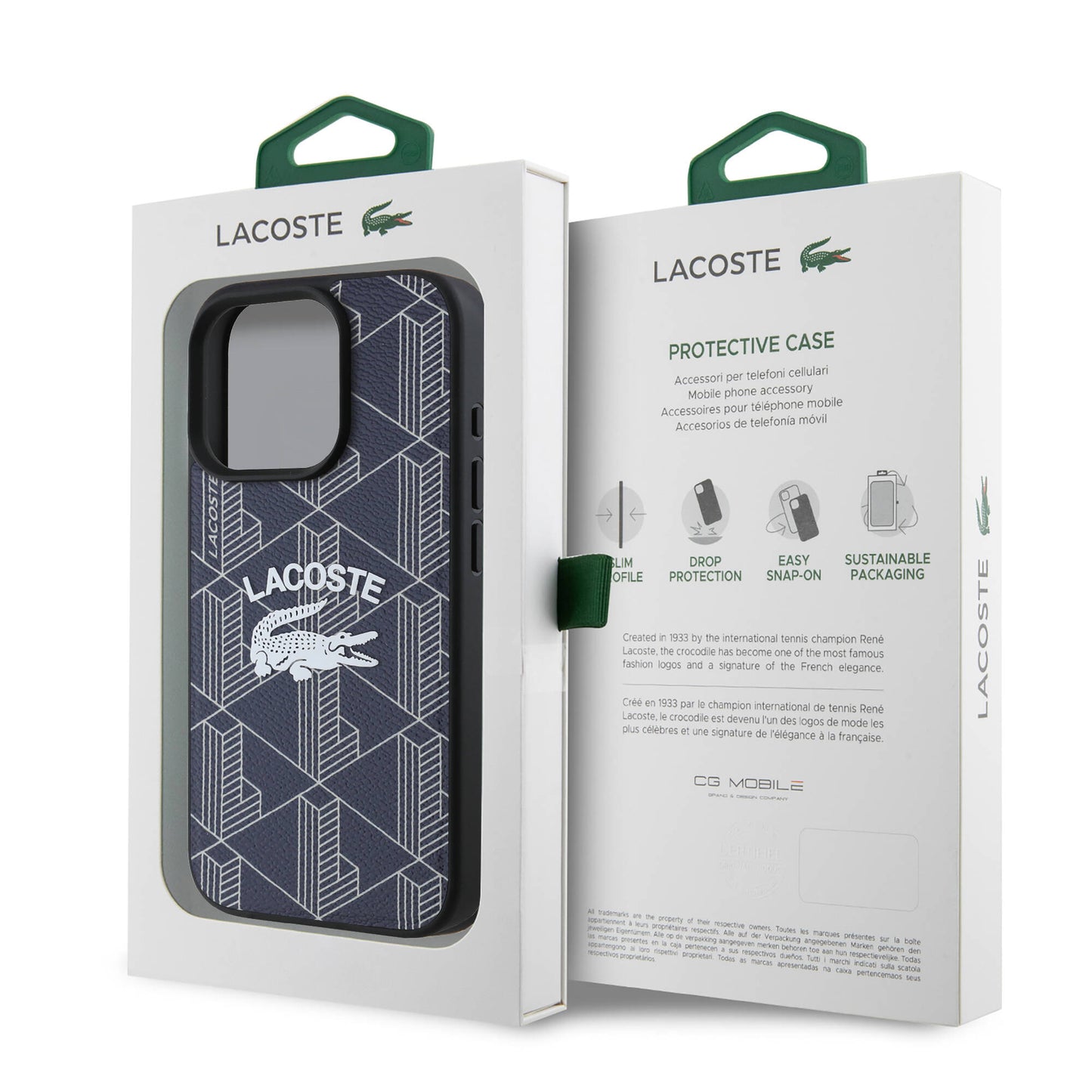 iPhone 16 Pro Kılıf Lacoste Orjinal Lisanslı M-safe Şarj Özellikli Mono Vintage Logo Kılıf