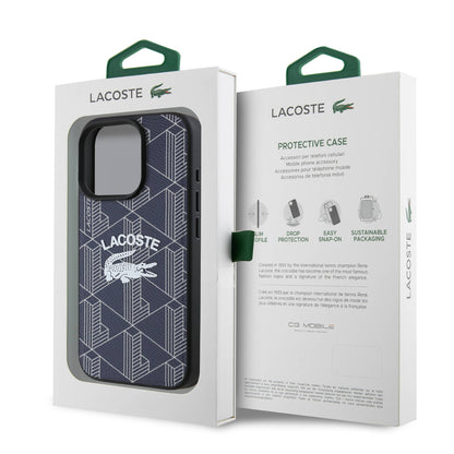 iPhone 16 Pro Kılıf Lacoste Orjinal Lisanslı M-safe Şarj Özellikli Mono Vintage Logo Kılıf