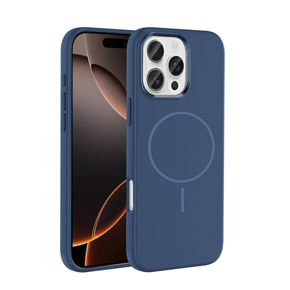 Apple iPhone 16 Pro Kılıf M-Safe Şarj Özellikli Metal Kamera Çerçeveli Zore Edi Silikon Kapak