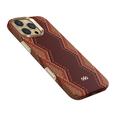 Apple iPhone 16 Pro Kılıf M-safe Şarj Özellikli Raptic Aramid Skin Bionic Serisi Kapak Kırmızı