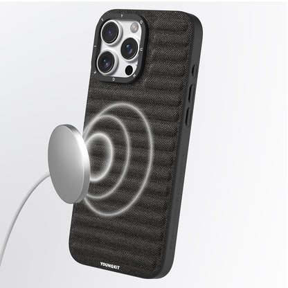 iPhone 16 Pro Kılıf M-safe Şarj Özellikli Youngkit Canvas Serisi Kılıf