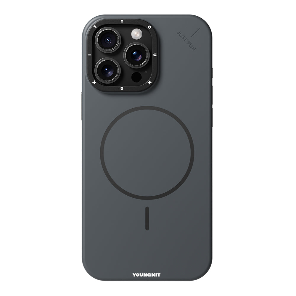 Apple iPhone 16 Pro Kılıf M-safe Şarj Özellikli Youngkit Dynamag Serisi Kapak Siyah