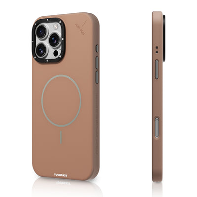 Apple iPhone 16 Pro Kılıf M-safe Şarj Özellikli Youngkit Dynamag Serisi Kapak Gold