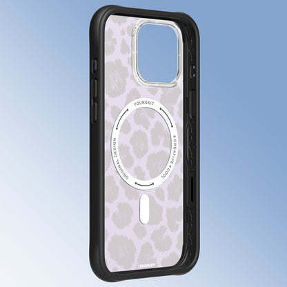 iPhone 16 Pro Kılıf M-safe Şarj Özellikli Youngkit Leopard Serisi Kılıf