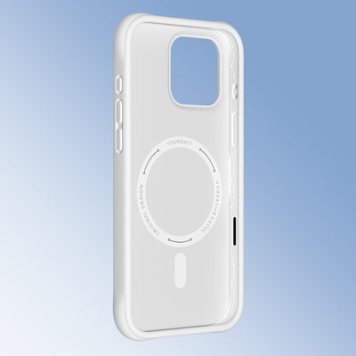 Apple iPhone 16 Pro Kılıf M-safe Şarj Özellikli Youngkit Macaroon Serisi Kapak Pembe