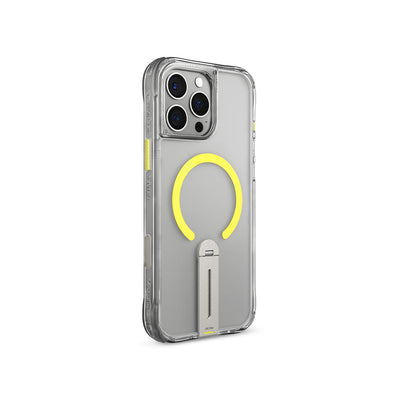 Apple iPhone 16 Pro Kılıf M-safe Şarj Özellikli 360 Derece Dönebilen Standlı Skinarma Helix Kapak Titanyum