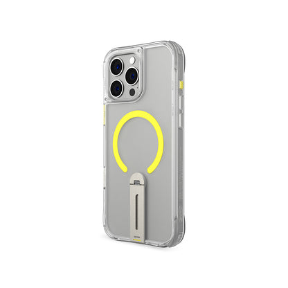 iPhone 16 Pro Kılıf M-safe Şarj Özellikli 360 Derece Dönebilen Standlı Skinarma Helix Kılıf