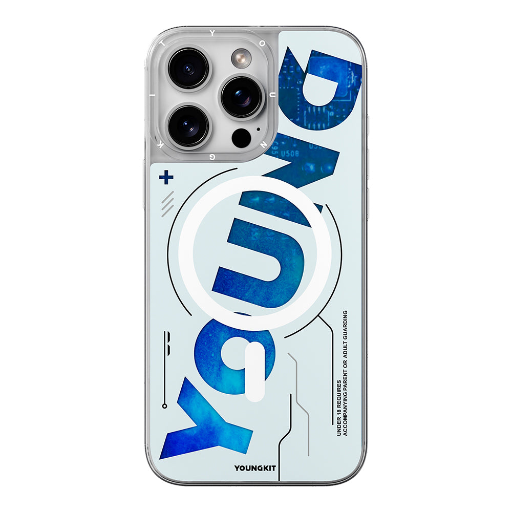 iPhone 16 Pro Kılıf M-safe Şarj Özellikli Airbagli Çift Katmanlı Youngkit Future Streamer Serisi Kılıf