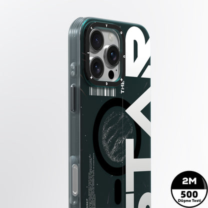 iPhone 16 Pro Kılıf M-safe Şarj Özellikli Airbagli Hologram Tasarımlı Youngkit Interstellar Serisi Kılıf