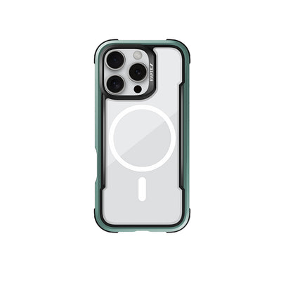 Apple iPhone 16 Pro Kılıf M-safe Şarj Özellikli Airbagli Raptic Shield Serisi Şeffaf Arka Yüzey Kapak Kırmızı