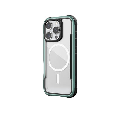 Apple iPhone 16 Pro Kılıf M-safe Şarj Özellikli Airbagli Raptic Shield Serisi Şeffaf Arka Yüzey Kapak Kırmızı