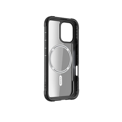 Apple iPhone 16 Pro Kılıf M-safe Şarj Özellikli Airbagli Raptic Shield Serisi Şeffaf Arka Yüzey Kapak Kırmızı