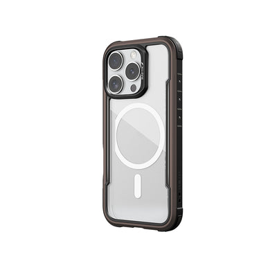 Apple iPhone 16 Pro Kılıf M-safe Şarj Özellikli Airbagli Raptic Shield Serisi Şeffaf Arka Yüzey Kapak Kırmızı