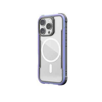 Apple iPhone 16 Pro Kılıf M-safe Şarj Özellikli Airbagli Raptic Shield Serisi Şeffaf Arka Yüzey Kapak Kırmızı