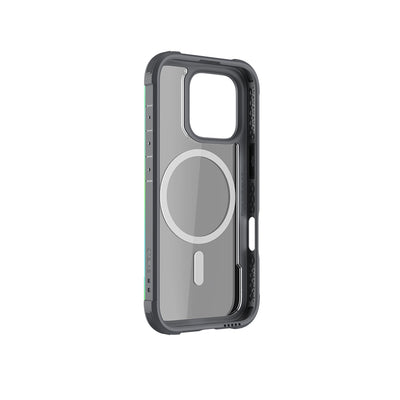 Apple iPhone 16 Pro Kılıf M-safe Şarj Özellikli Airbagli Raptic Shield Serisi Şeffaf Arka Yüzey Kapak Kırmızı