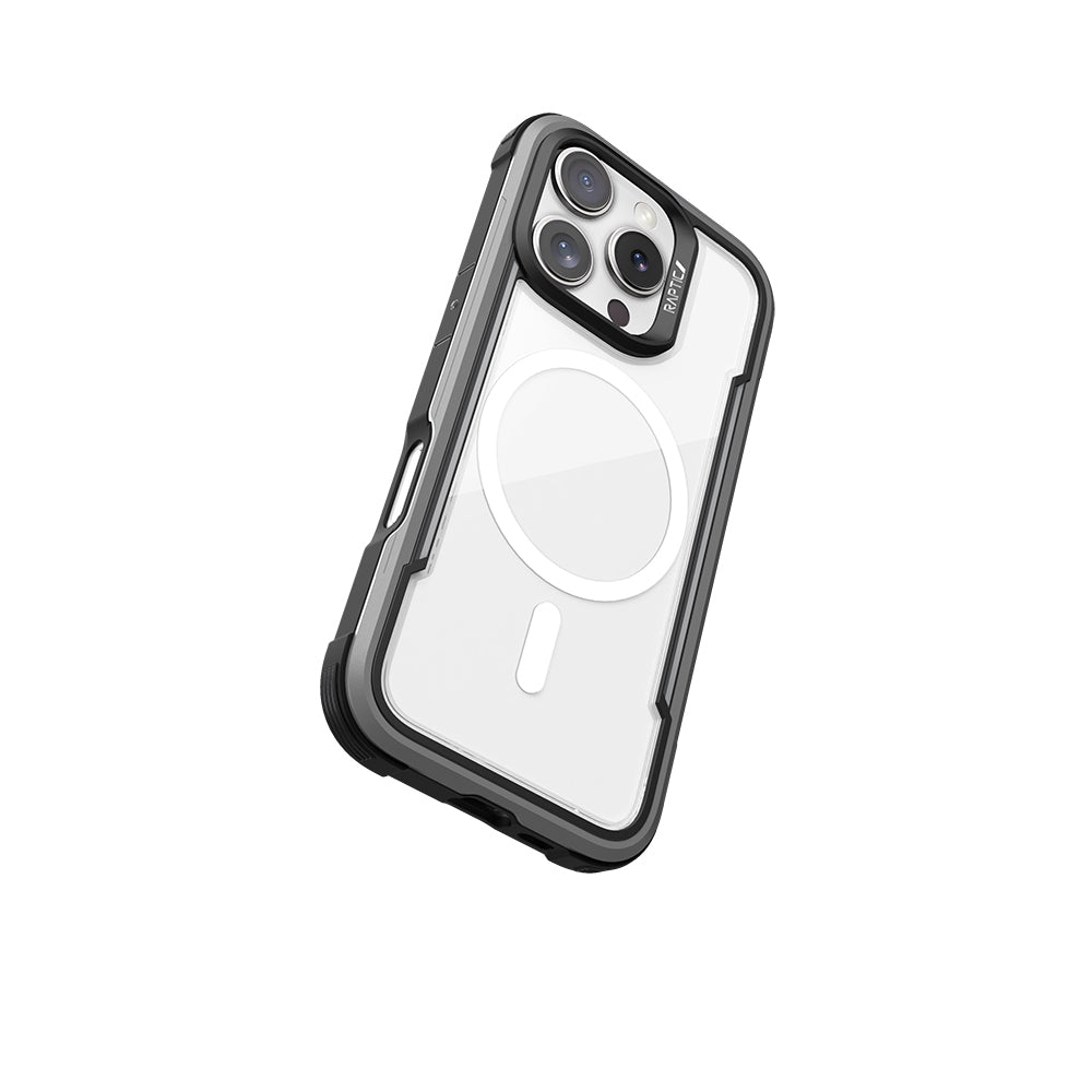 iPhone 16 Pro Kılıf M-safe Şarj Özellikli Airbagli Raptic Shield Serisi Şeffaf Arka Yüzey Kılıf