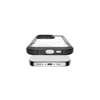 Apple iPhone 16 Pro Kılıf M-safe Şarj Özellikli Airbagli Raptic Shield Serisi Şeffaf Arka Yüzey Kapak Kırmızı