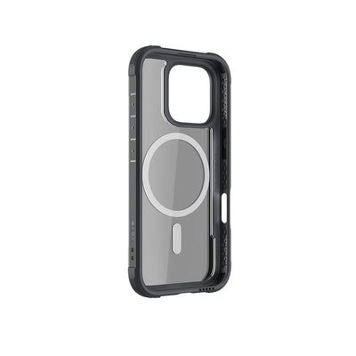 Apple iPhone 16 Pro Kılıf M-safe Şarj Özellikli Airbagli Raptic Shield Serisi Şeffaf Arka Yüzey Kapak Kırmızı