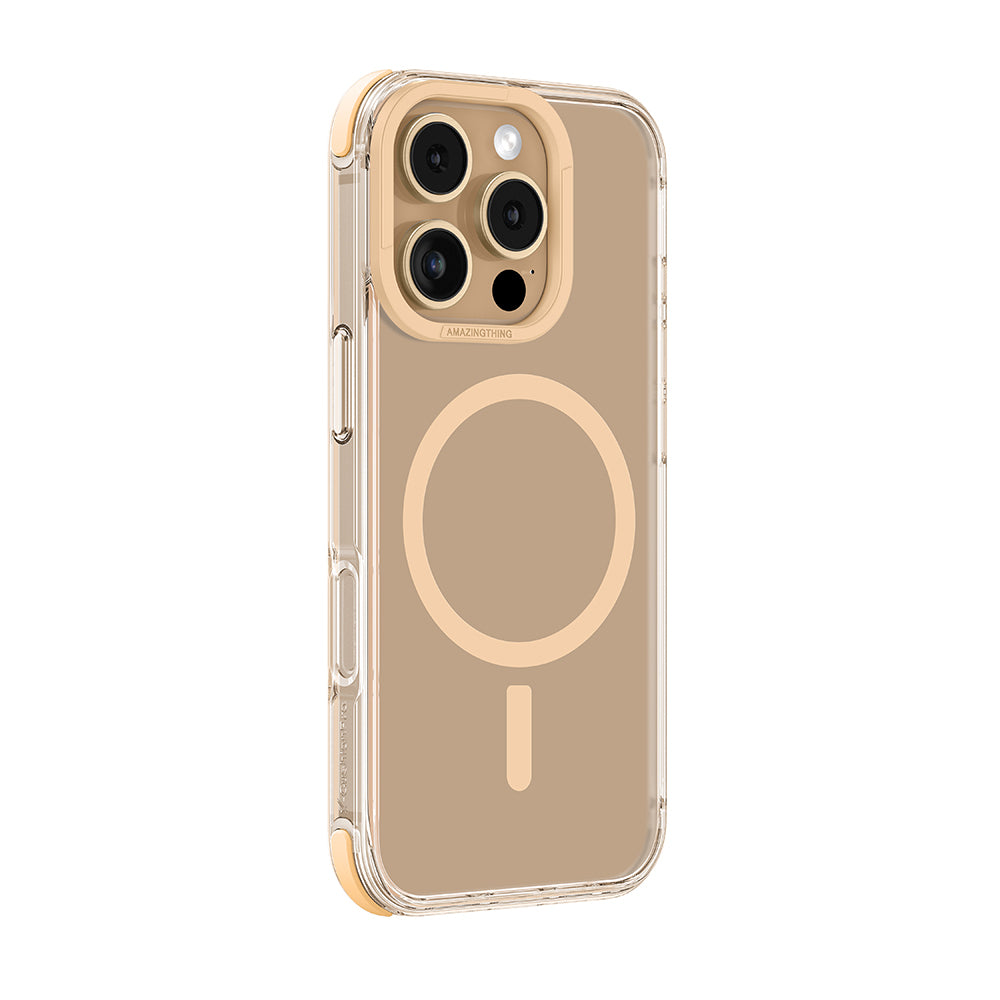 Apple iPhone 16 Pro Kılıf Magsafe Şarj Özellikli Amazingthing Omni Serisi Kapak Rose Gold