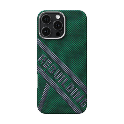 Apple iPhone 16 Pro Kılıf M-safe Şarj Özellikli Aramid Fiber Re-TROS Tasarımlı Pitaka Tactile Woven Rebuilding Serisi Kapak Siyah