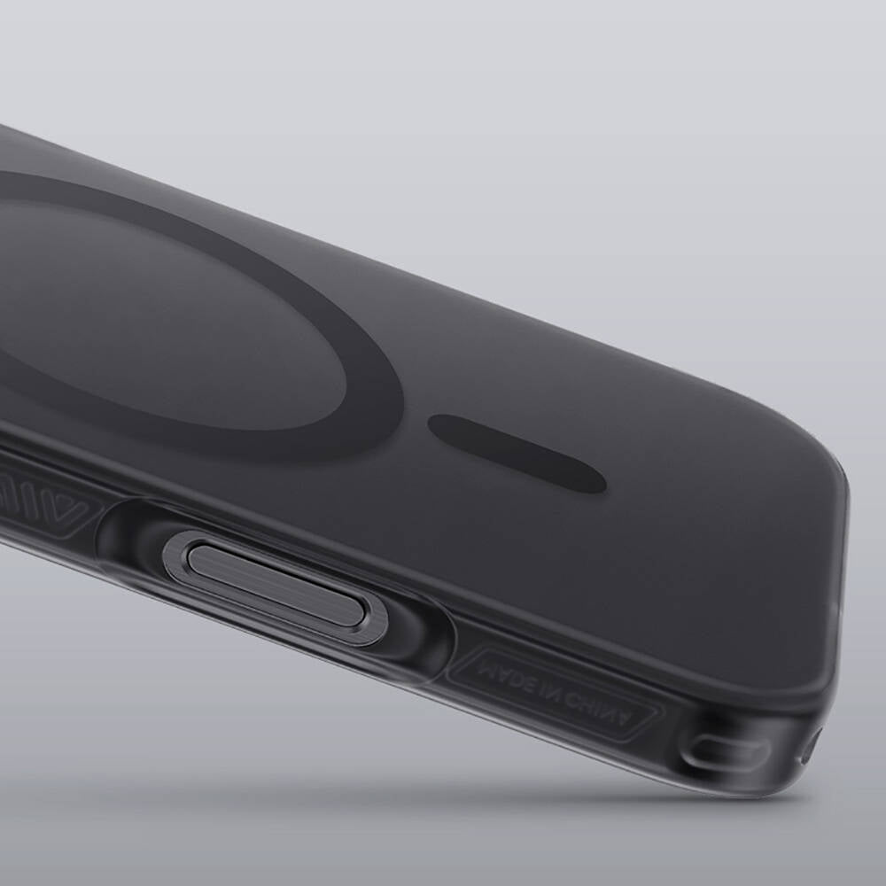 Apple iPhone 16 Pro Kılıf Magsafe Şarj Özellikli Benks Lucid Armor Kapak Titanyum-Gri
