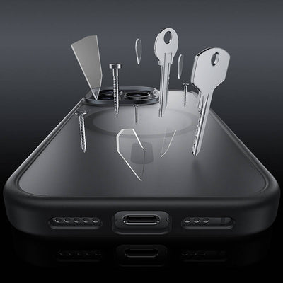 Apple iPhone 16 Pro Max Kılıf Magsafe Şarj Özellikli Benks Mist Protective Kapak Gri