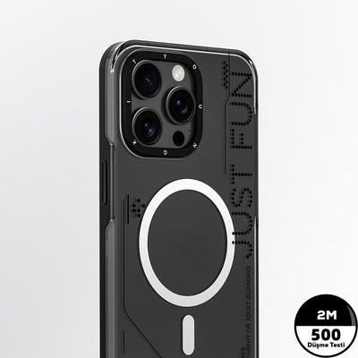 Apple iPhone 16 Pro Kılıf Magsafe Şarj Özellikli Çıkarılabilir Arka Yüzeyli Youngkit Mecha Kapak Siyah