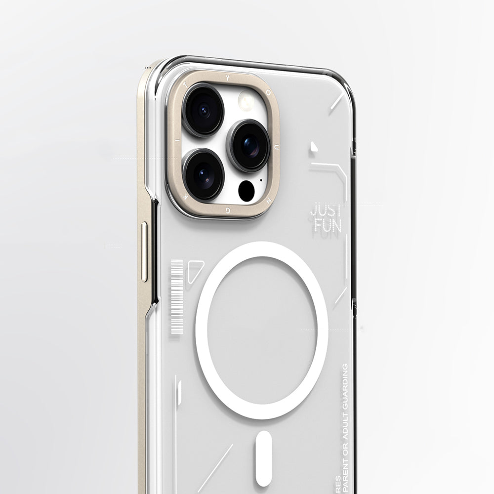 iPhone 16 Pro Kılıf M-safe Şarj Özellikli Çıkarılabilir Arka Yüzeyli Youngkit Mecha Kılıf