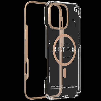 iPhone 16 Pro Kılıf M-safe Şarj Özellikli Çıkarılabilir Arka Yüzeyli Youngkit Mecha Kılıf