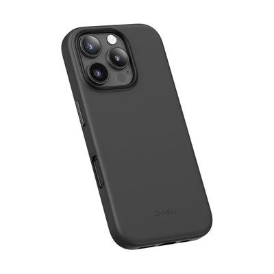 Apple iPhone 16 Pro Kılıf Magsafe Şarj Özellikli Çizilmeye Dayanıklı Benks VitaPro Serisi PU Deri Kapak Gri