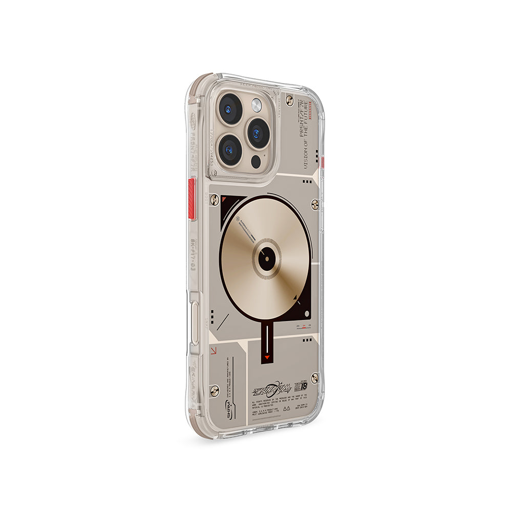 iPhone 16 Pro Kılıf M-safe Şarj Özellikli Disk Desenli Airbag Tasarımlı Skinarma Nova Kılıf