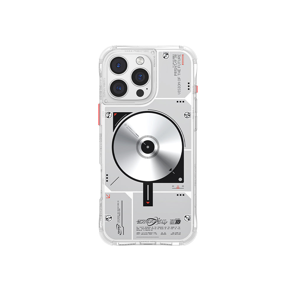 iPhone 16 Pro Kılıf M-safe Şarj Özellikli Disk Desenli Airbag Tasarımlı Skinarma Nova Kılıf