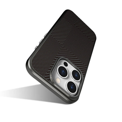 iPhone 16 Pro Kılıf M-safe Şarj Özellikli Karbon Fiber Desenli Mutural Montage Kılıf