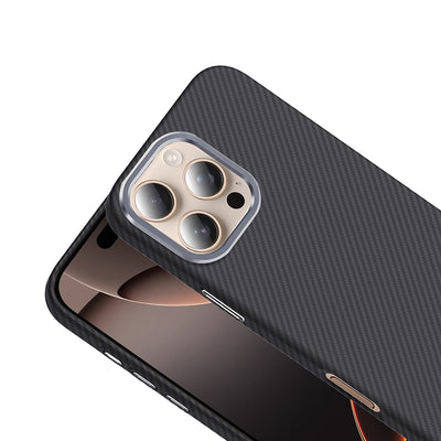 Apple iPhone 16 Pro Max Kılıf M-safe Şarj Özellikli Karbon Fiber Görünümlü Zore Gros Kapak